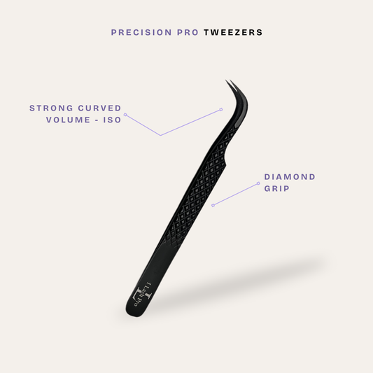 Precision Pro Tweezer | Strong Curved - Diamond Grip