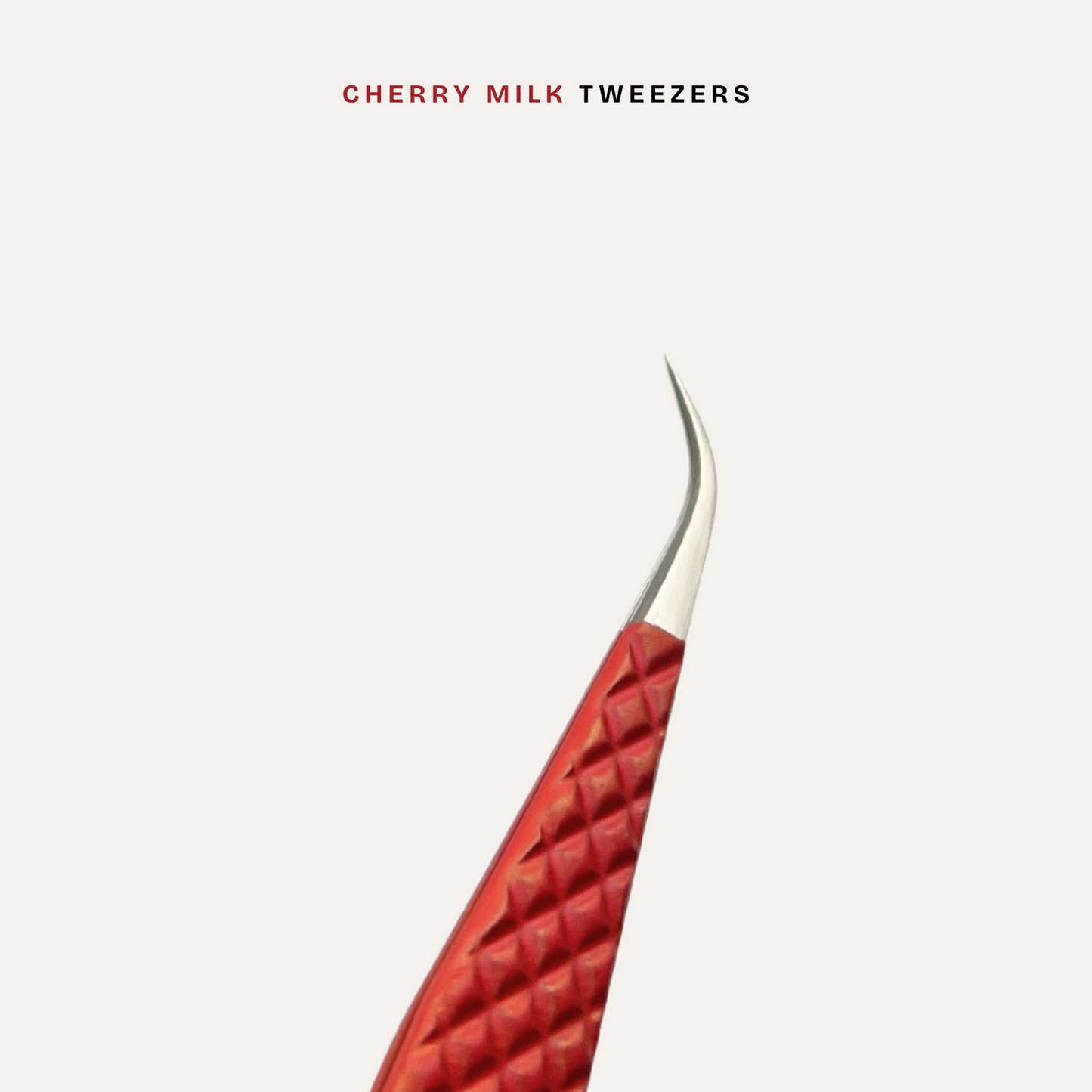 Cherry Milk Tweezer - Curved Tip ISO