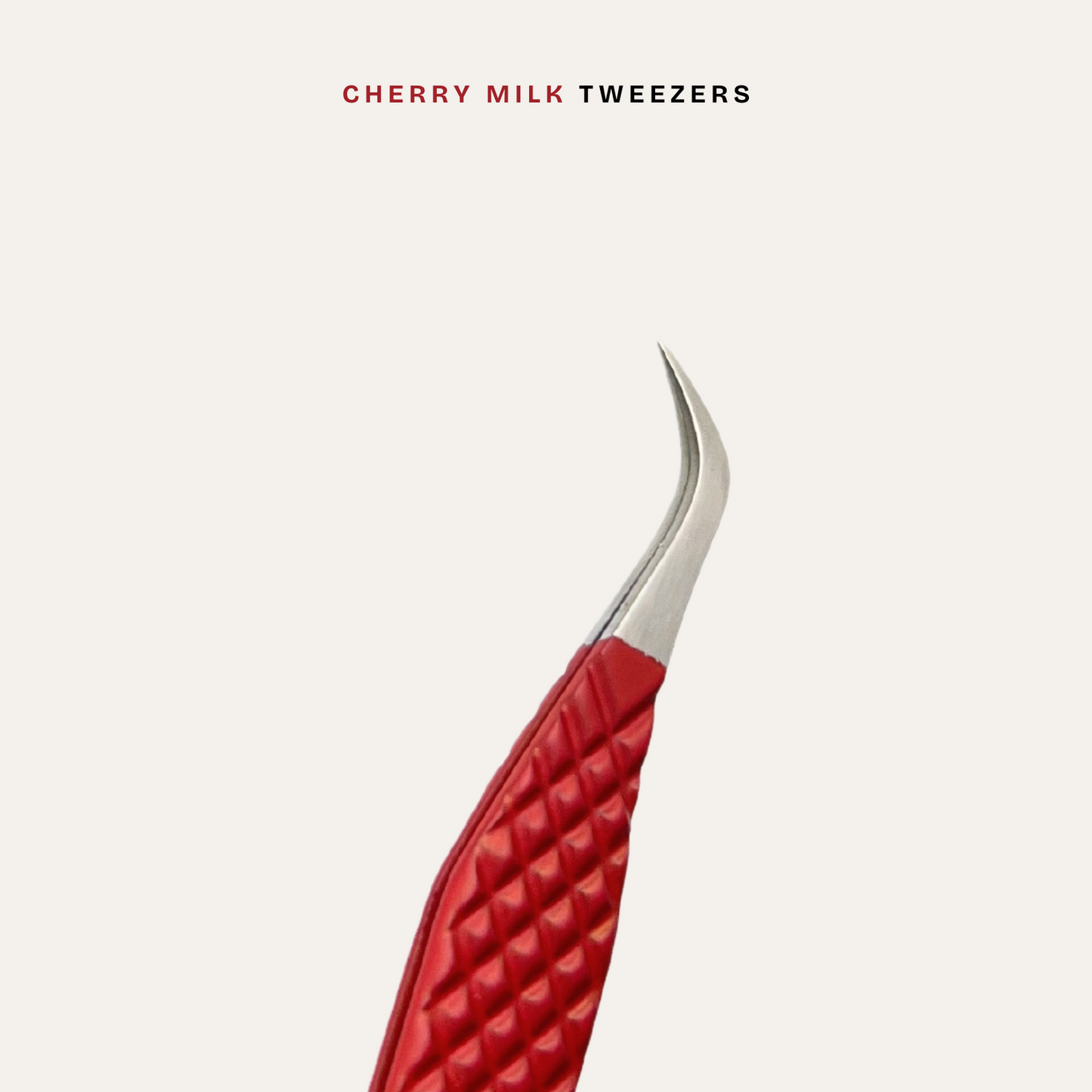 Cherry Milk Tweezer - Curved Tip VOLUME