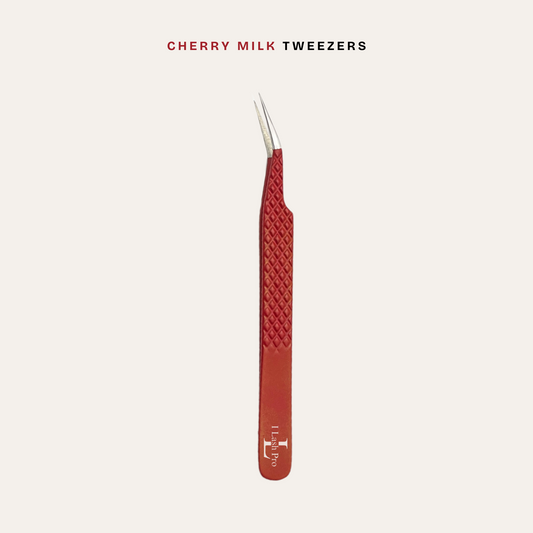 Cherry Milk Tweezer - 15 Degree Long Tip