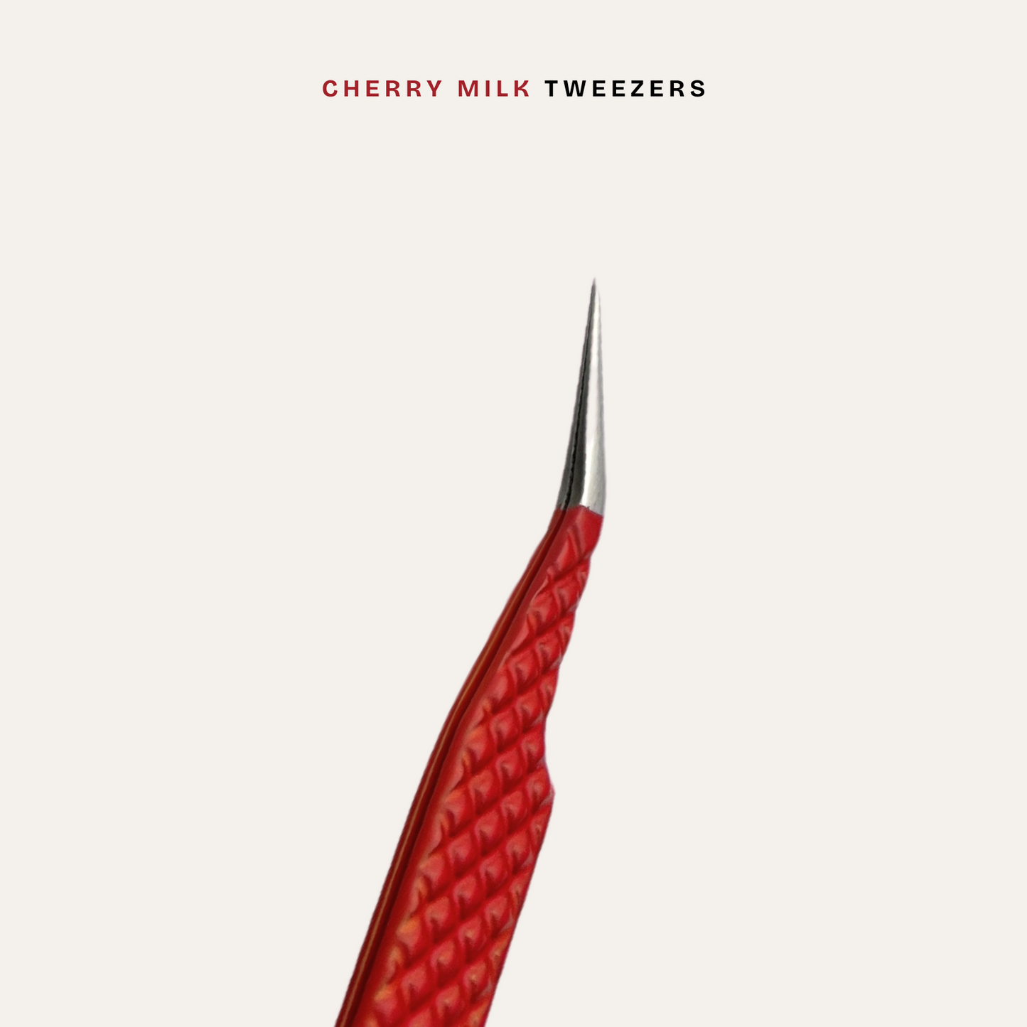 Cherry Milk Tweezer - 15 Degree Long Tip