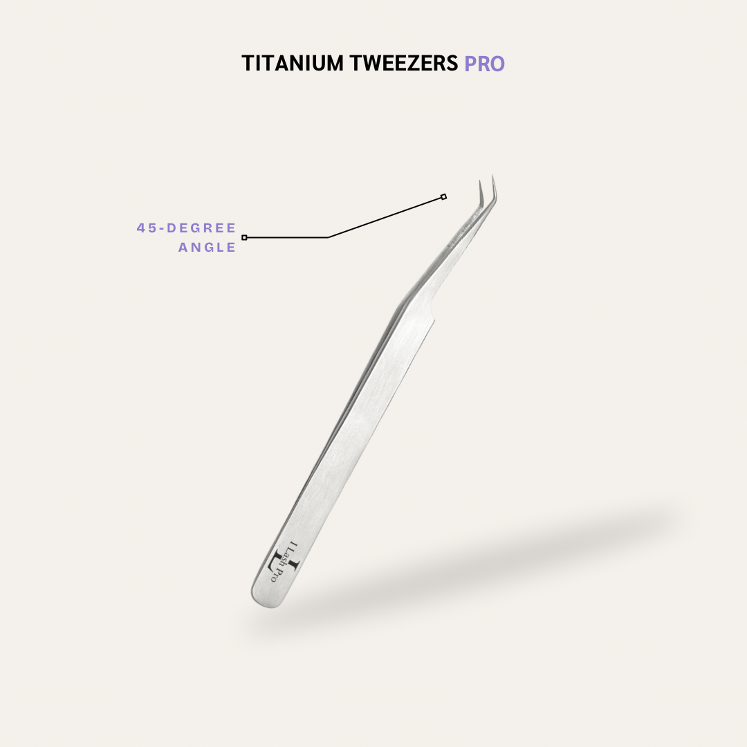 Titanium Tweezers Pro 45-Degree Angle